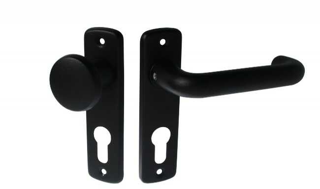 Gałko-klamka LEA 55 czarna U180 EL74-5PZ (do zamka Ikva lover)