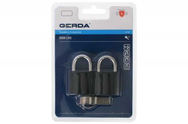 Zestaw 2-twins kłódek żeliwnych IRON LINE KZZS S50 blister