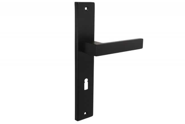 Klamka drzwiowa Gamar Tenorio, rozstaw 72 KL, czarny mat