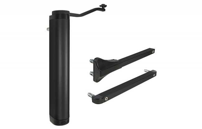 Samozamykacz hydrauliczny Verticlose-2 Locinox do furtek z szyną i zawiasami 90 i 180 , czarny