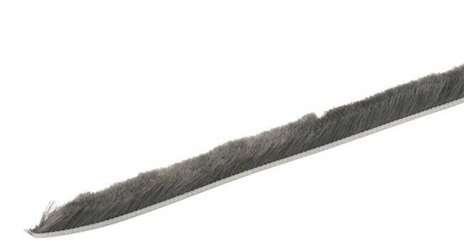 Szczotka uszczelka przeciwkurzowa samoprzylepna szara 6,9x12 mm 3P3L GR (50 mb)