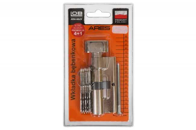 Wkładka bębenkowa LOB ARES WG54 35g/40 z gałką nikiel BLISTER