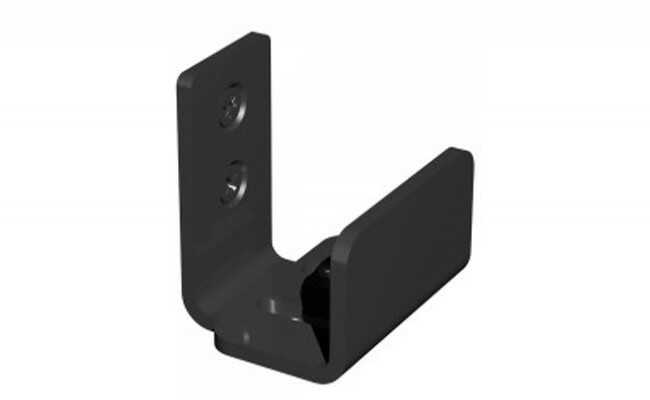 Prowadnik ścienny do szyny 061, boczny montaż, czarny mat. (SU5378) (216-100)