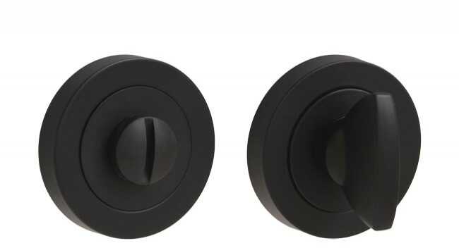 Szyld okrągły GAMET PLT-24-WC-L36-BL, blokada WC, czarny