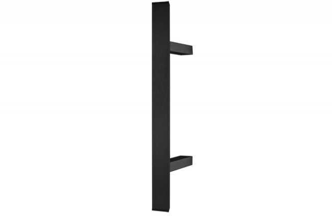 Pochwyt jednostronny Axa Amsterdam - skos montaż drewnowkręt 80cm, czarny (F8)