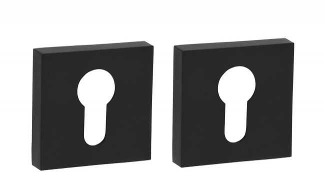 Szyld dzielony kwadratowy na wkładkę do klamki AREUS Kuchinox, czarny