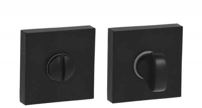 Szyld dzielony kwadratowy WC do klamki AREUS Kuchinox, czarny