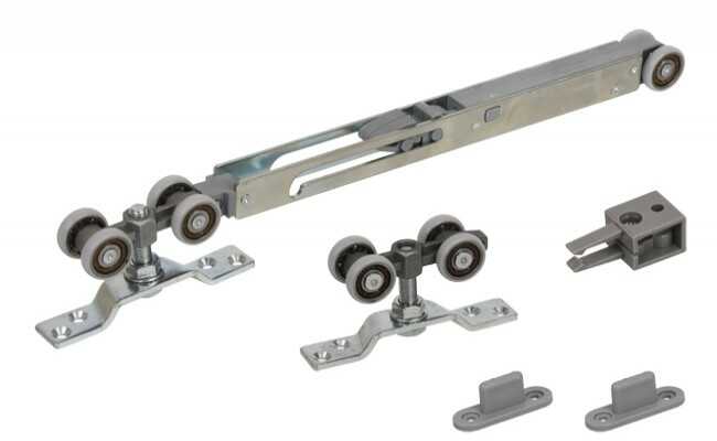 Komplet wózków IRON z domykaczem do 1 drzwi (max.60 kg)