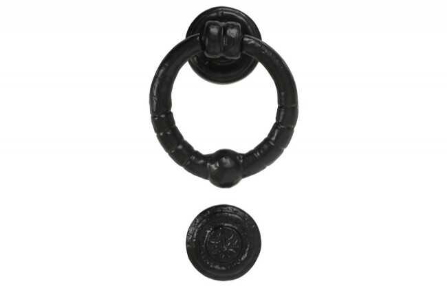 Kołatka rustykalna okrągła fi 12,7 mm, czarna