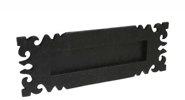 Wrzutnia na listy ozdobna 304x102 mm, czarna