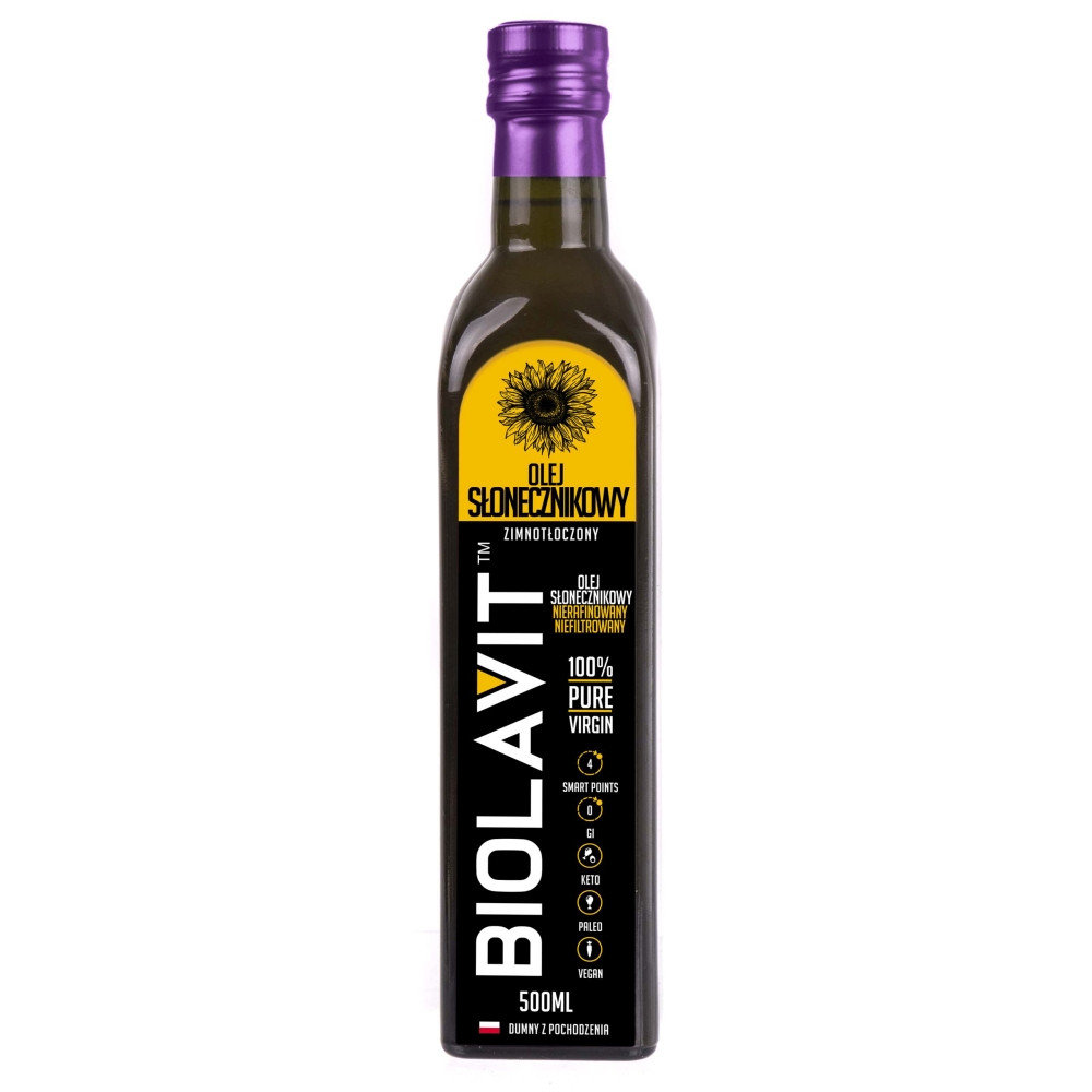 Biolavit Biolavit Olej słonecznikowy zimnotłoczony - 500 ml