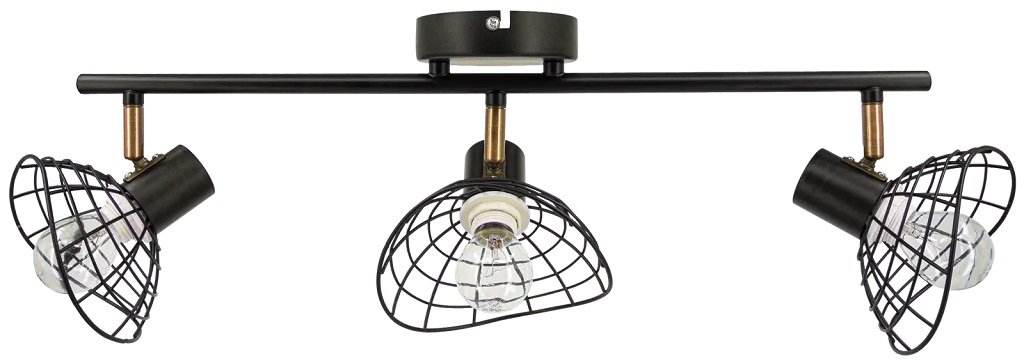 Kuchenna lampa sufitowa ELM8631/3 BL CO loftowa czarna