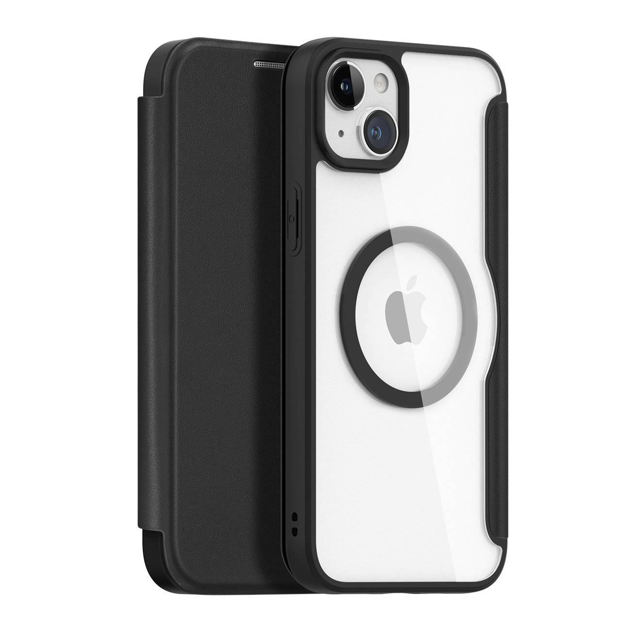 Etui iPhone 15 Plus magnetyczny pokrowiec MagSafe z klapką Dux Ducis Skin X Pro - czarny