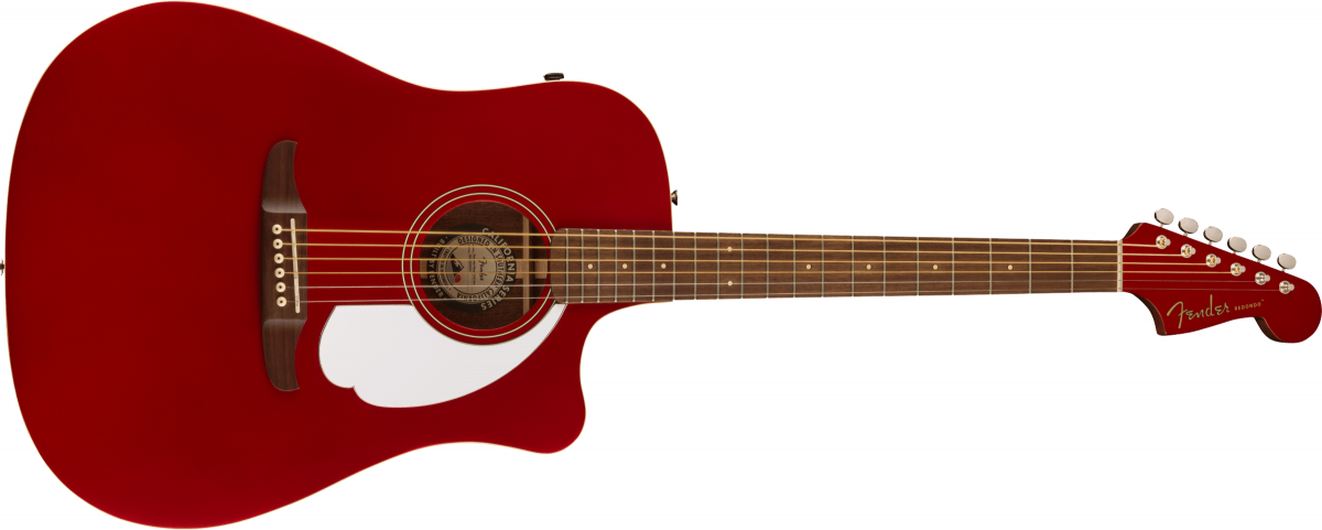 Fender Redondo Player Walnut Fingerboard White Pickguard Candy Apple Red