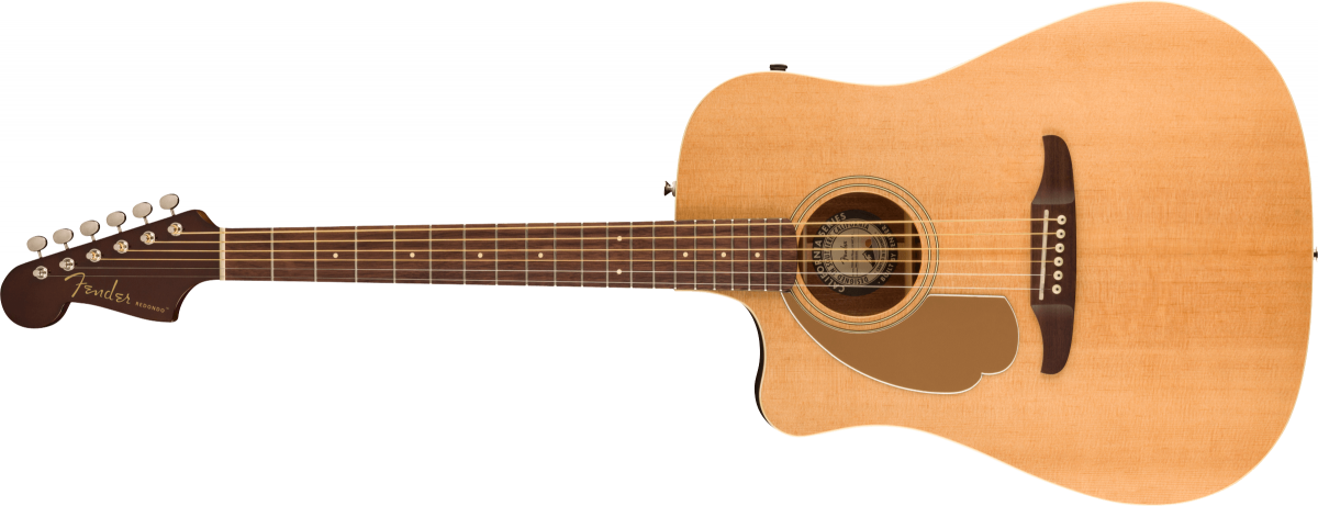 Fender Redondo Player Walnut Fingerboard Gold Pickguard Natural Leworęczna
