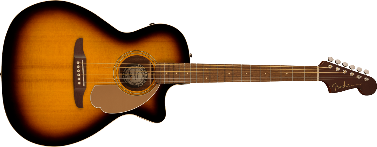 Fender Newporter Player Walnut Fingerboard Gold Pickguard Sunburst