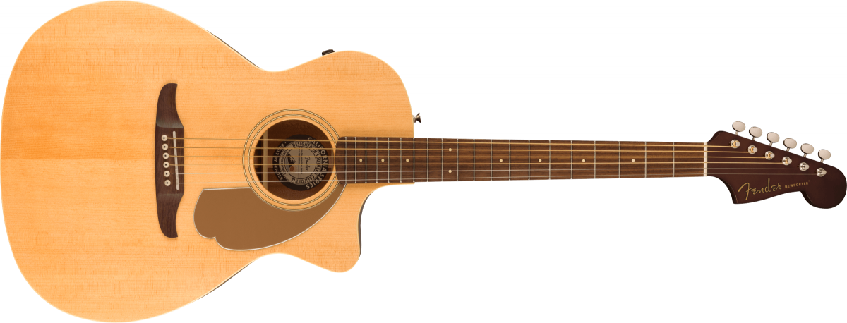 Fender Newporter Player Walnut Fingerboard Gold Pickguard Natural