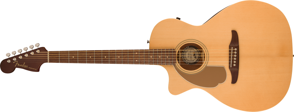 Fender Newporter Player Walnut Fingerboard Gold Pickguard Natural Leworęczna