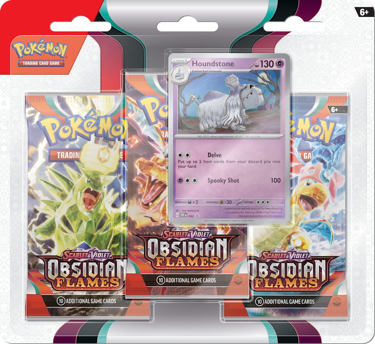 Pokémon TCG: Scarlet & Violet - Obsidian Flames - 3-pack blister Houndstone