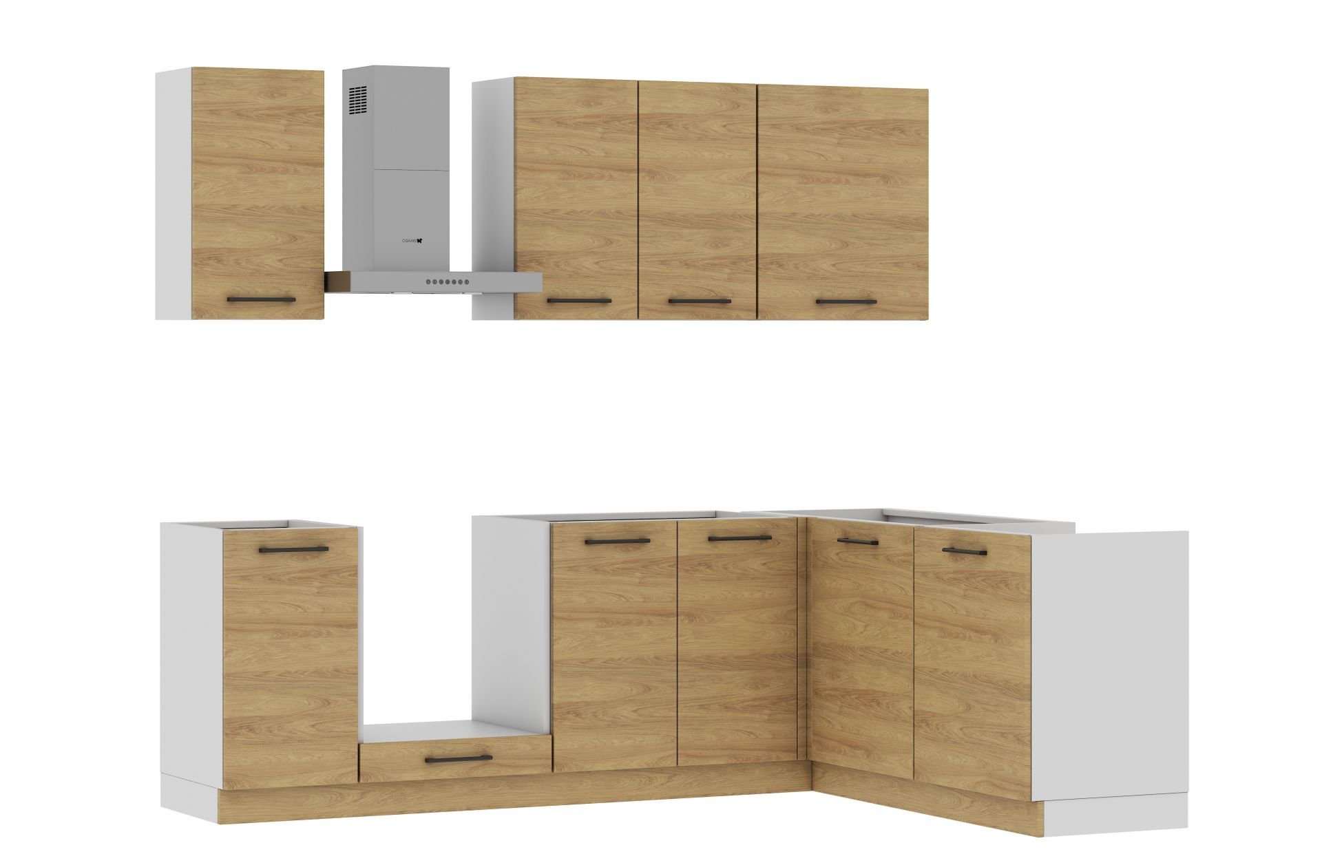 Zestaw Mebli Kuchennych Bari 240X180 L/P Hikora