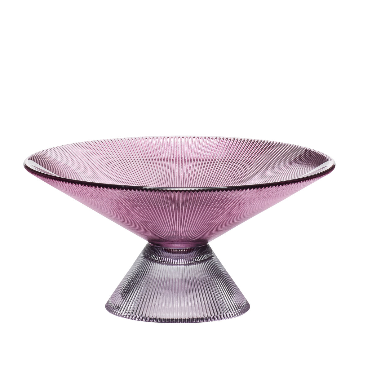 Hubsch Misa różowo-szara szklana na nóżce 181104