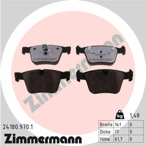Klocki hamulcowe - komplet ZIMMERMANN 24180.970.1