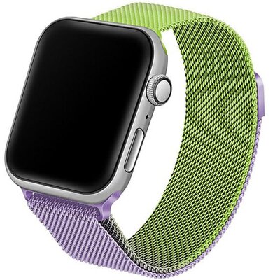Beline pasek Apple Watch Steel 42/44/45/49mm zielono-purpurowy green/purple