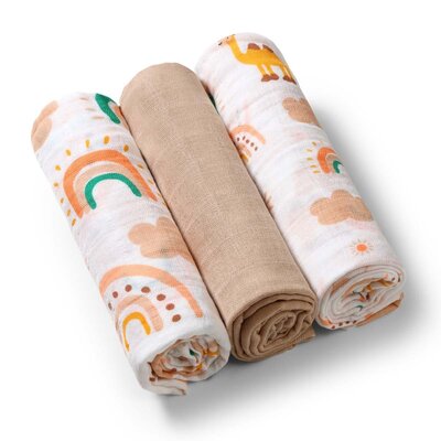 BabyOno Pieluszki Muślinowe Super Miękkie 3szt 70x70 348/08