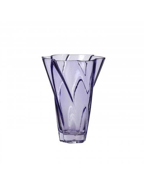 Hubsch Wazon 18 cm fioletowy szklany 661209