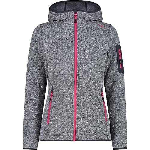 CMP damska kurtka Knit-Tech ze stałym kapturem, tytan-fuxia, 42
