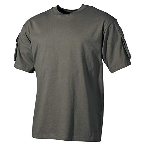 MFH US Army męski T-shirt z kieszeniami na rękawach