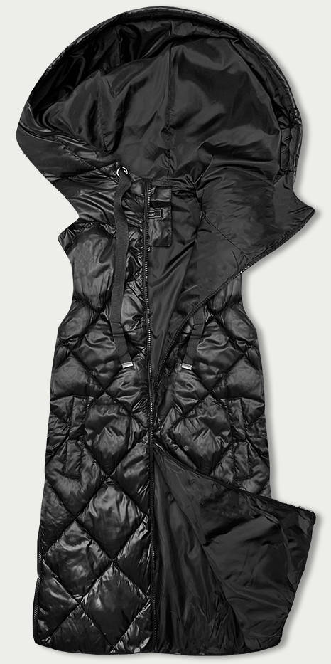 PIKOWANY BEZRĘKAWNIK DAMSKI CZARNY (YP-22069-1) - W COLLECTION