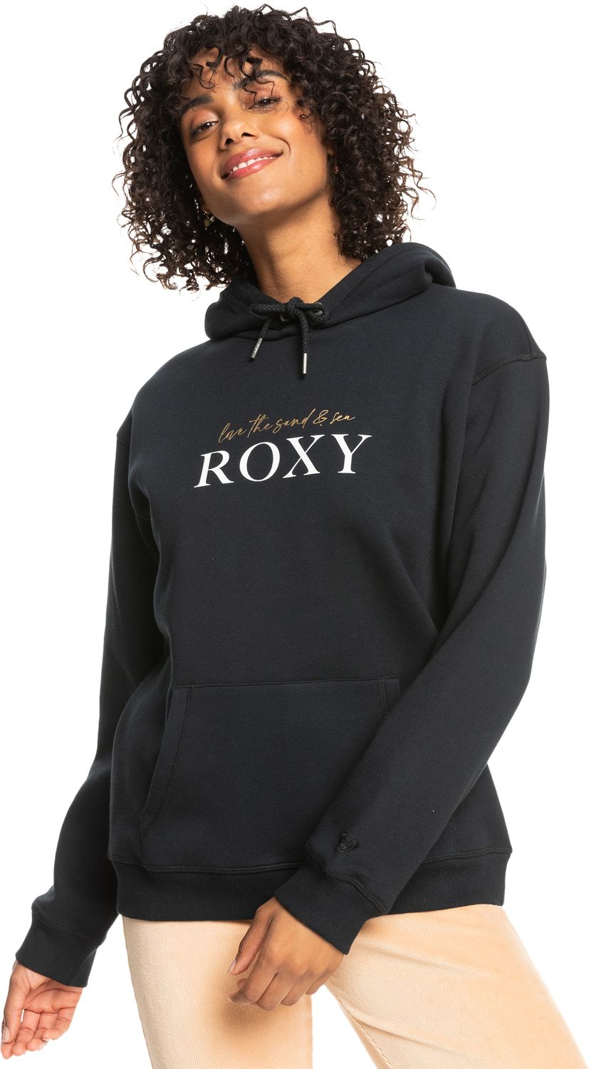 bluza damska ROXY SURF STOKED HOOD BRUSHED Anthracite - KVJ0