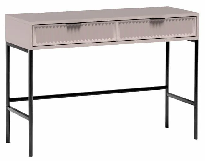 Beżowa konsola glamour z lamelami, ryflowana T1-K68