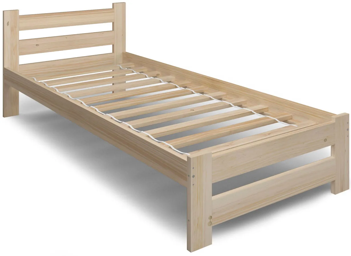 Minimalistyczne sosnowe łóżko 100x200 A3-B79