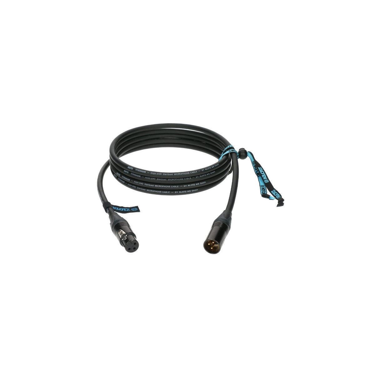 Klotz TI-M0100 profesjonalny kabel mikrofonowy hi-end serii Titanium 1m