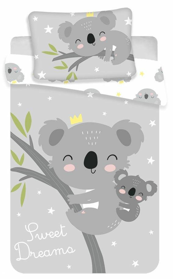 Dziecięca pościel bawełniana do łóżeczka Miś koala sweet dreams baby, 100 x 135 cm, 40 x 60 cm