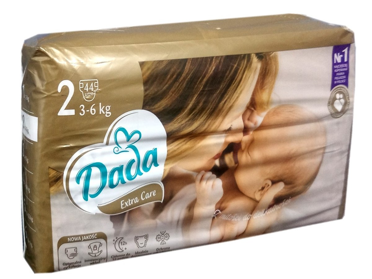 Pieluszki DADA 2 MINI 3-6kg / 44 sztuki Extra Care Pampersy Climaflex