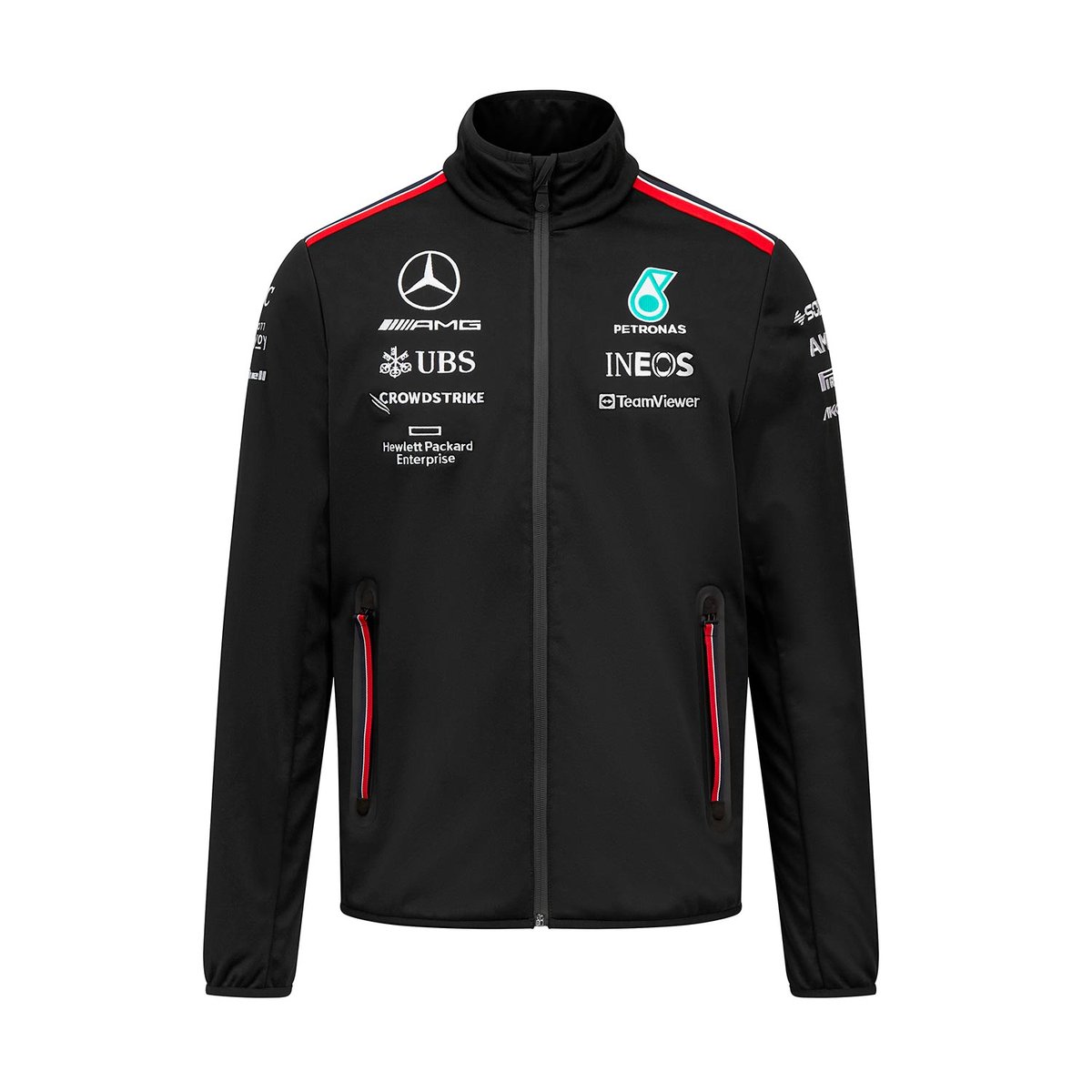 Kurtka męska softshell czarna Team Mercedes AMG F1 2023
