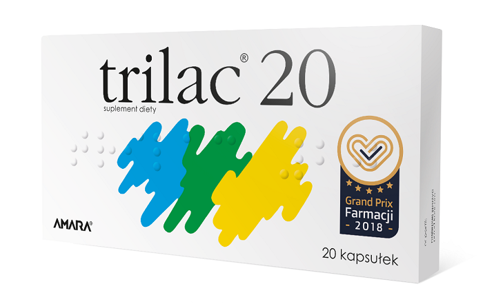 TRILAC 20, synbiotyk probiotyk, 20 kaps.