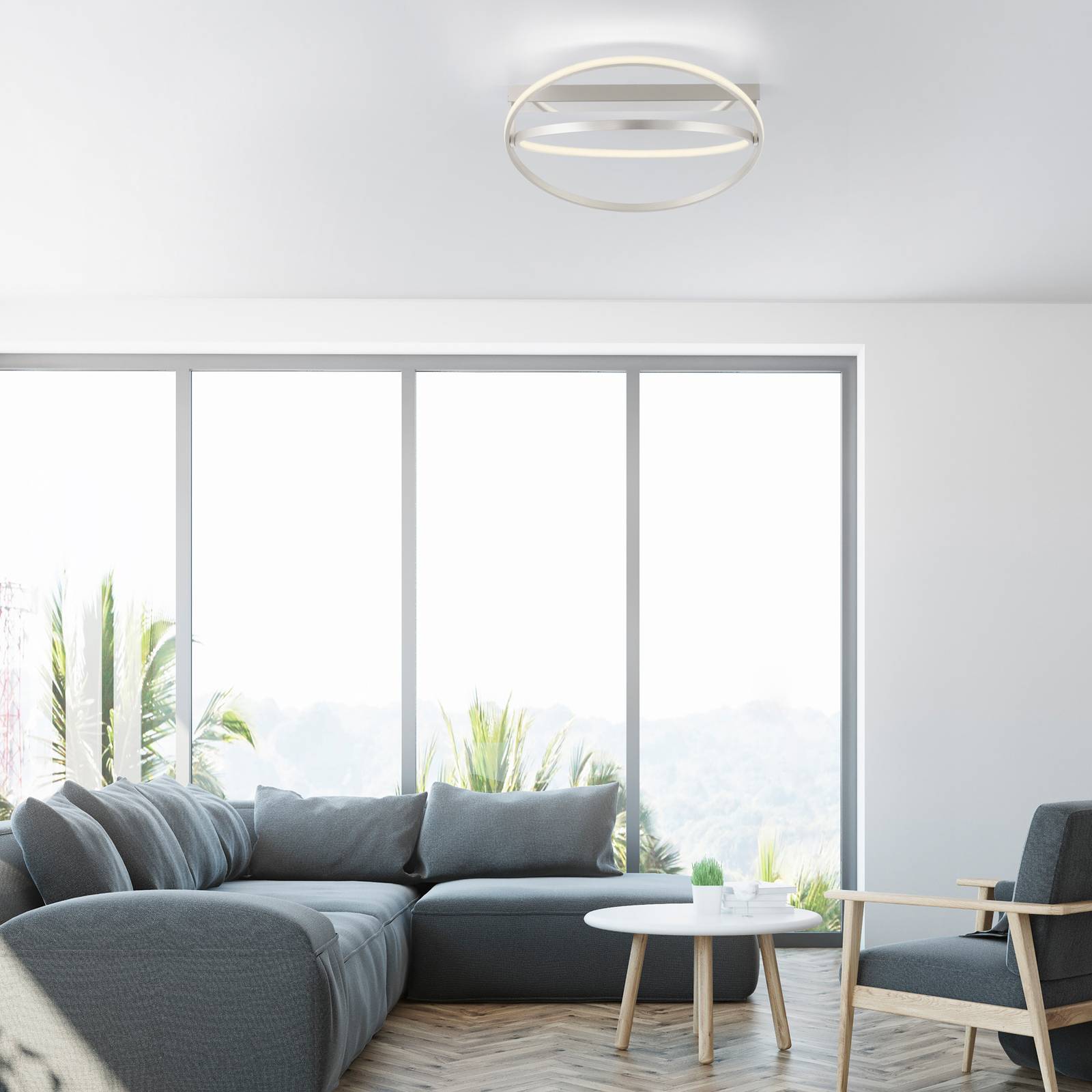 Q-Smart-Home Paul Neuhaus Q-Beluga lampa sufitowa LED stal