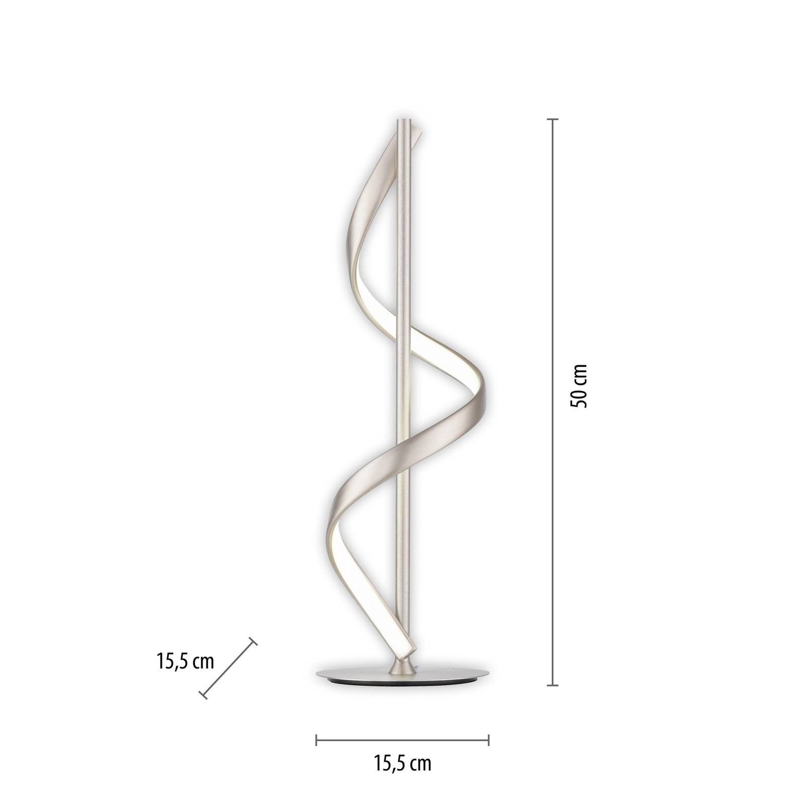 Q-Smart-Home Paul Neuhaus Q-Swing lampa stołowa LED, stal