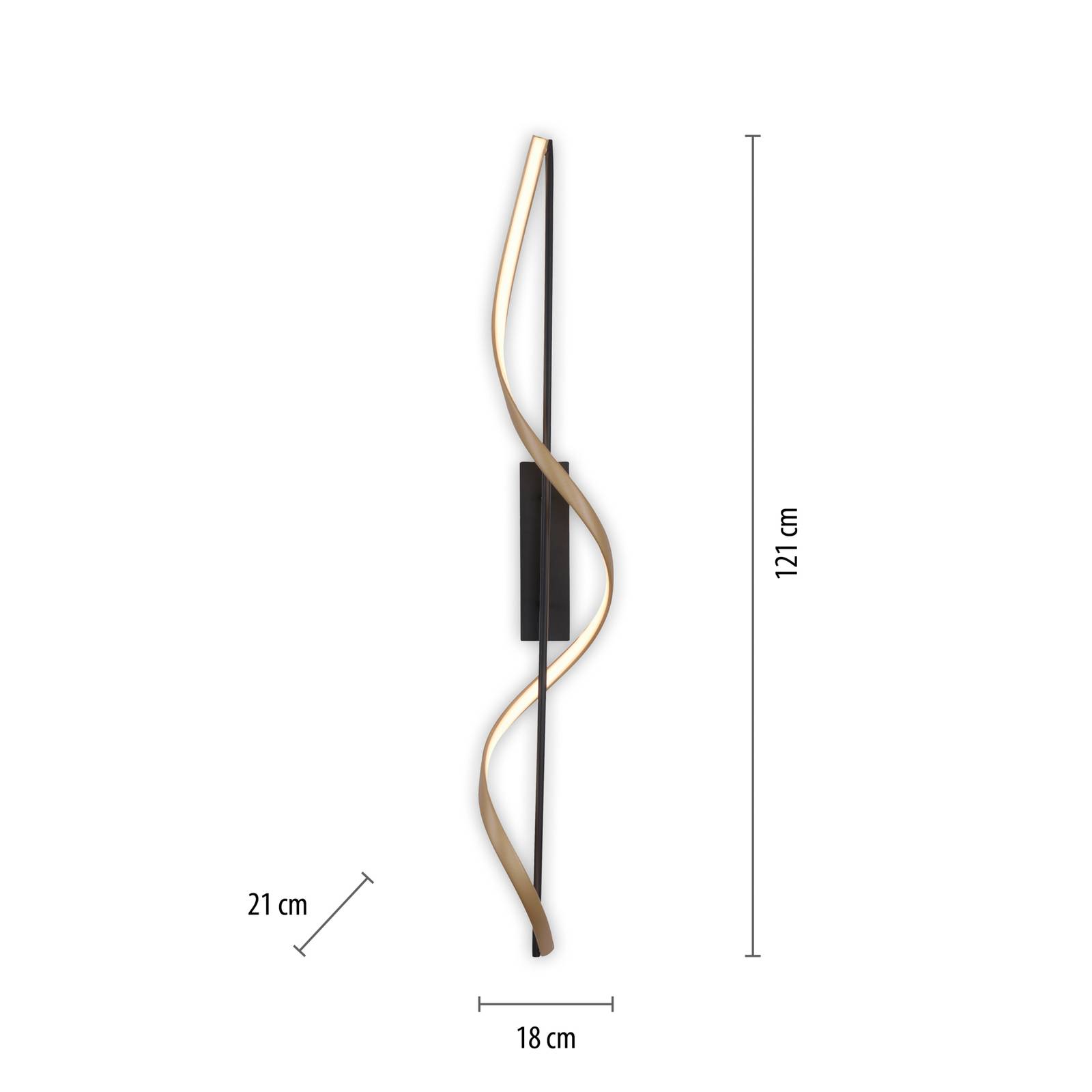 Q-Smart-Home Paul Neuhaus Q-Swing sufitowa antracyt/mosiądz