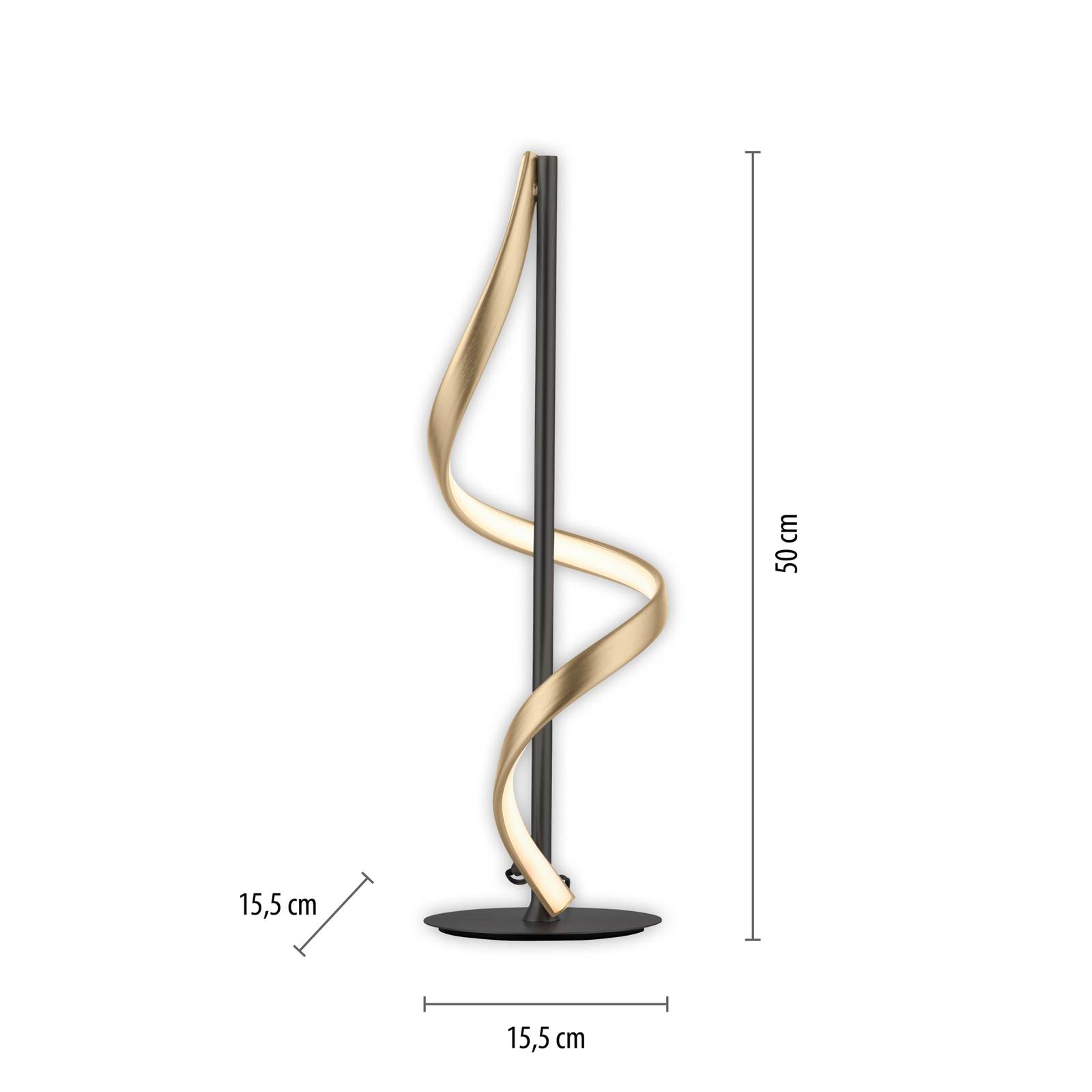 Q-Smart-Home Paul Neuhaus Q-Swing stołowa, antracyt/mosiądz