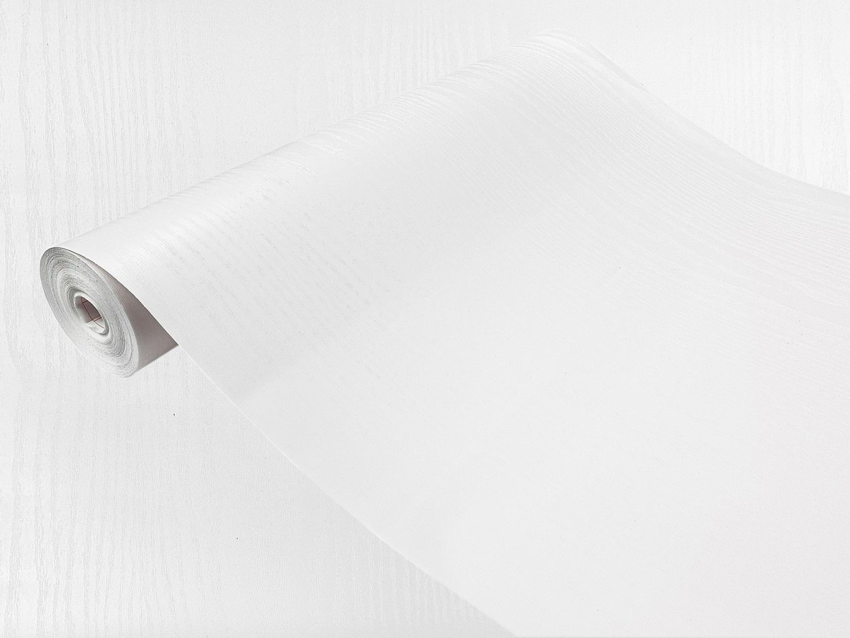 Okleina Meblowa Samoprzylepna Drewno Białe Matowe Na Meble Blat Stół 45x490