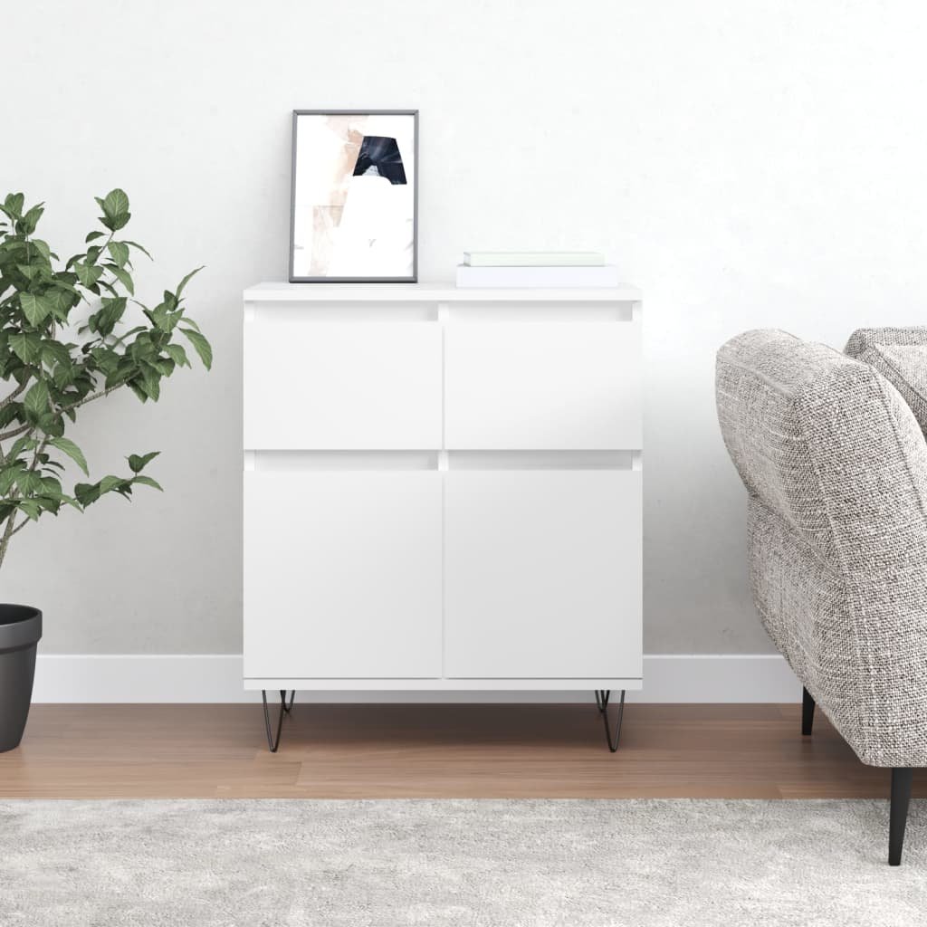vidaXL Komoda, biała, 60x35x70 cm, materiał drewnopochodny