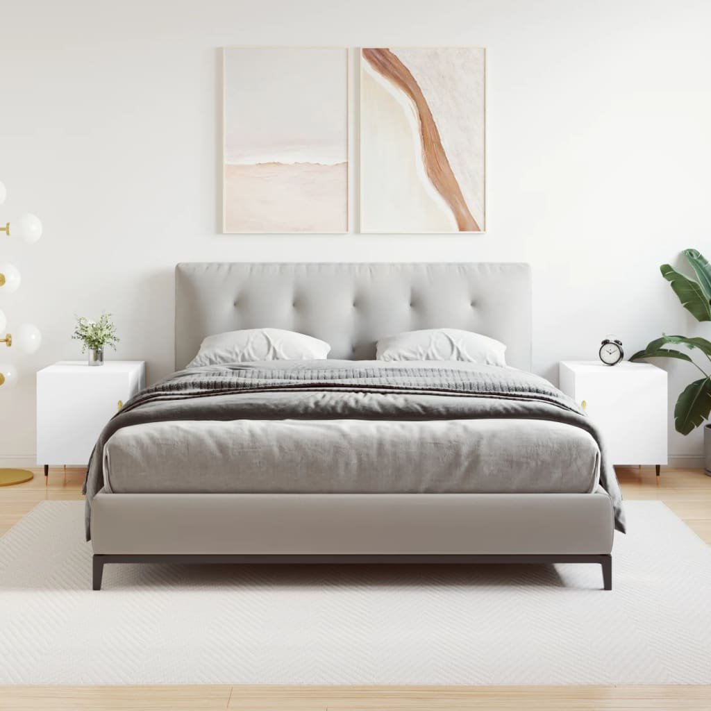 Szafki nocne, 2 szt., białe, 40x40x50 cm