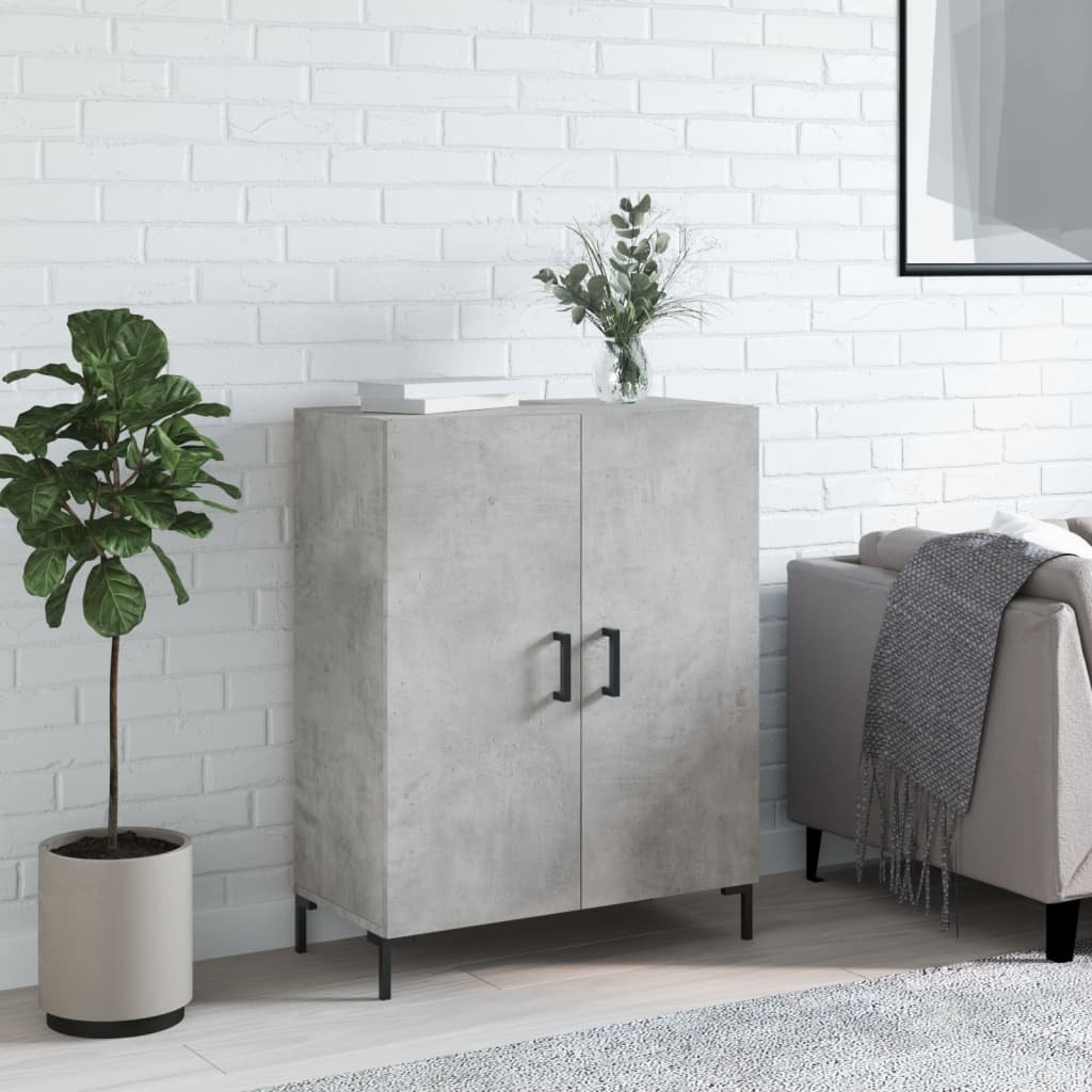 vidaXL Szafka, szarość betonu, 69,5x34x90 cm, materiał drewnopochodny