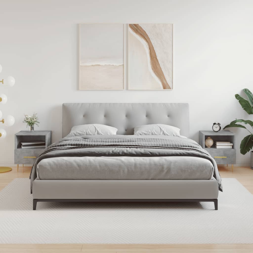 vidaXL Szafki nocne, 2 szt., szarość betonu, 40x35x47,5 cm