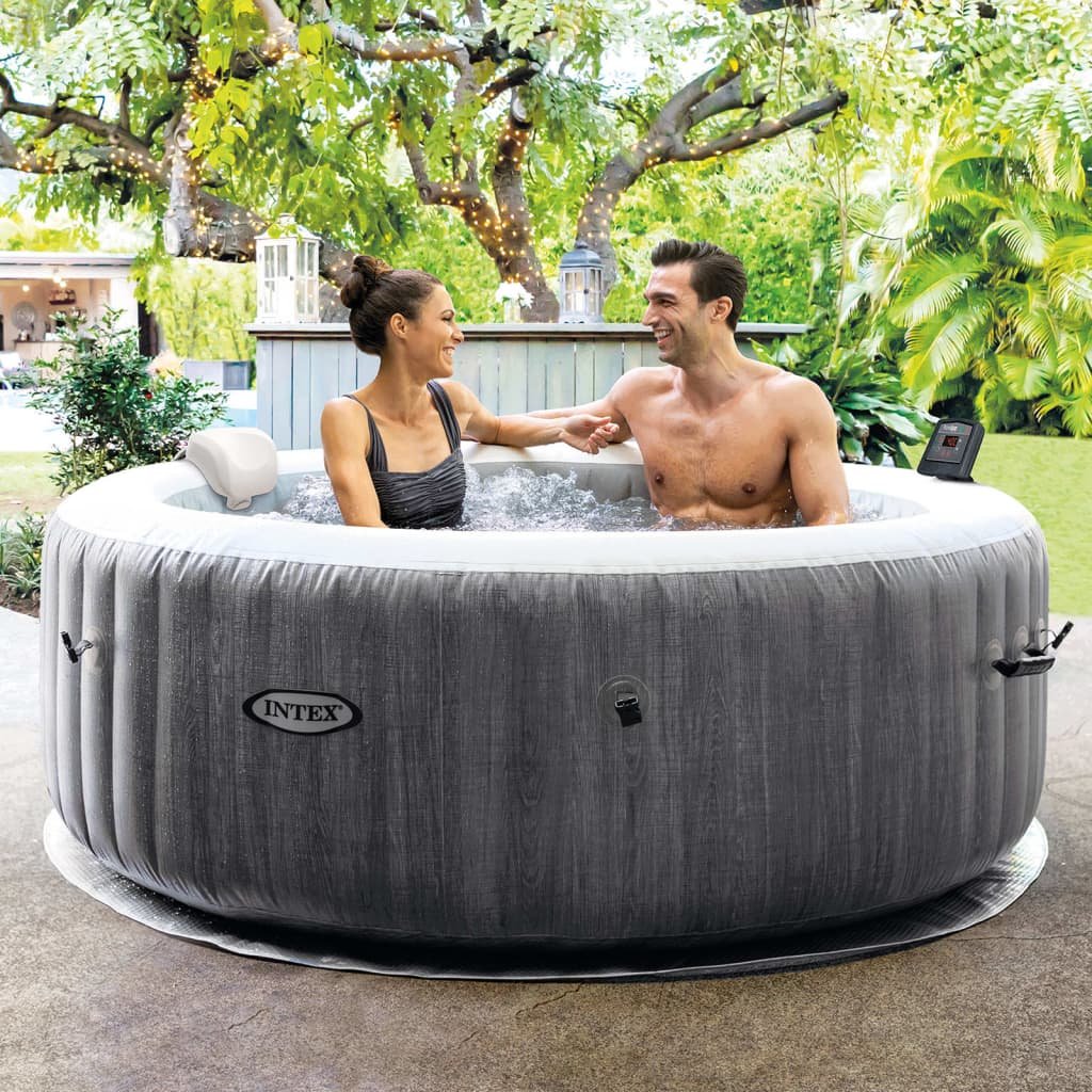 Intex Wanna z hydromasażem PureSpa Greywood DELUXE, 196 cm